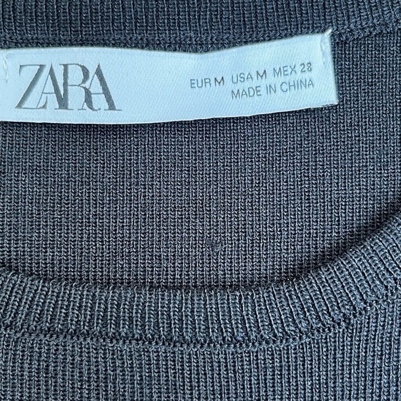 Zara Embellished Split Elbow Sweater EUC - Picture 6 of 10